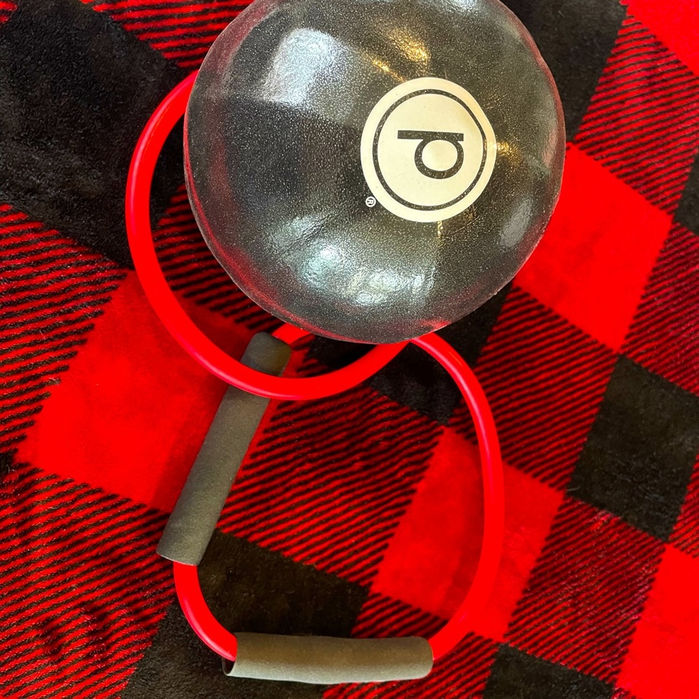 Pure Barre inflatable ball and double tube.